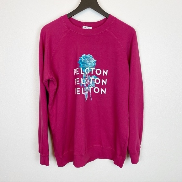 Peloton Rose French Terry Crewneck Sweatshirt Pink - Picture 3 of 6